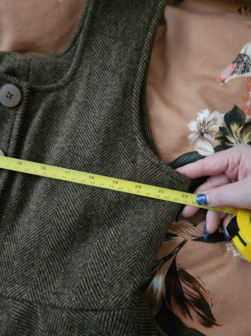 Emma 33 - Brown Wool Midi Dress - Picture 11 of 14